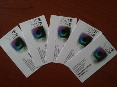 Візитка із шрифтом Брайля